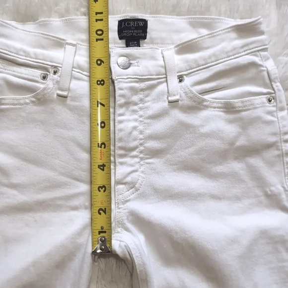 🔴SALE! J. Crew White High Rise Crop Flare Jean Size 27 Petite - Picture 15 of 16